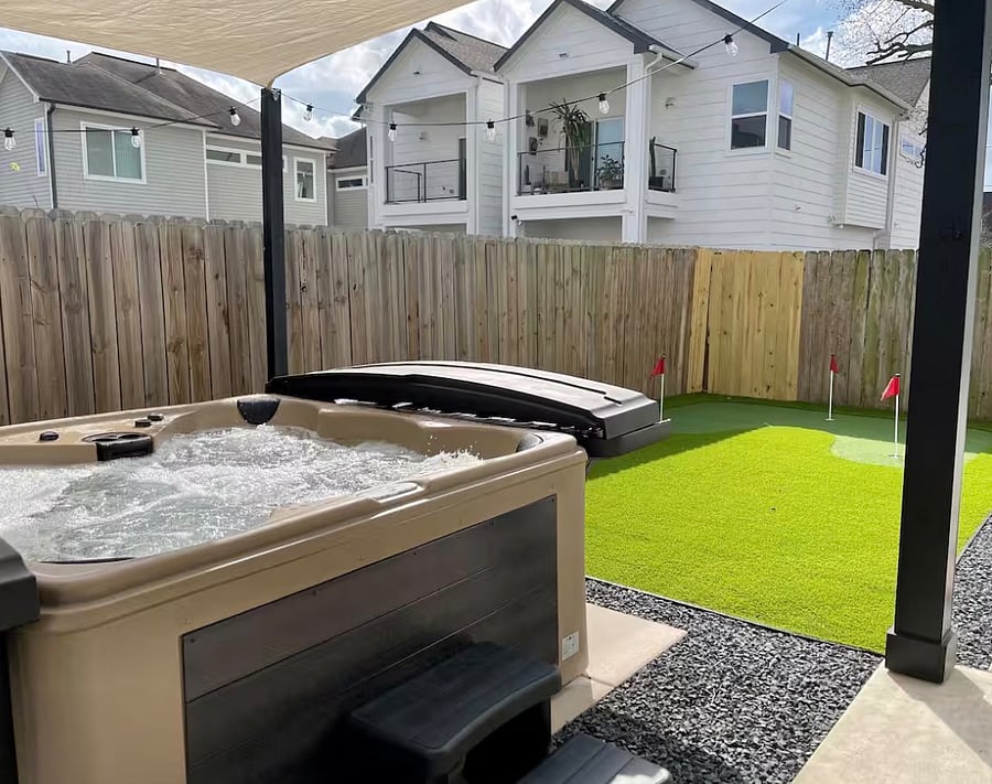Large hot tub