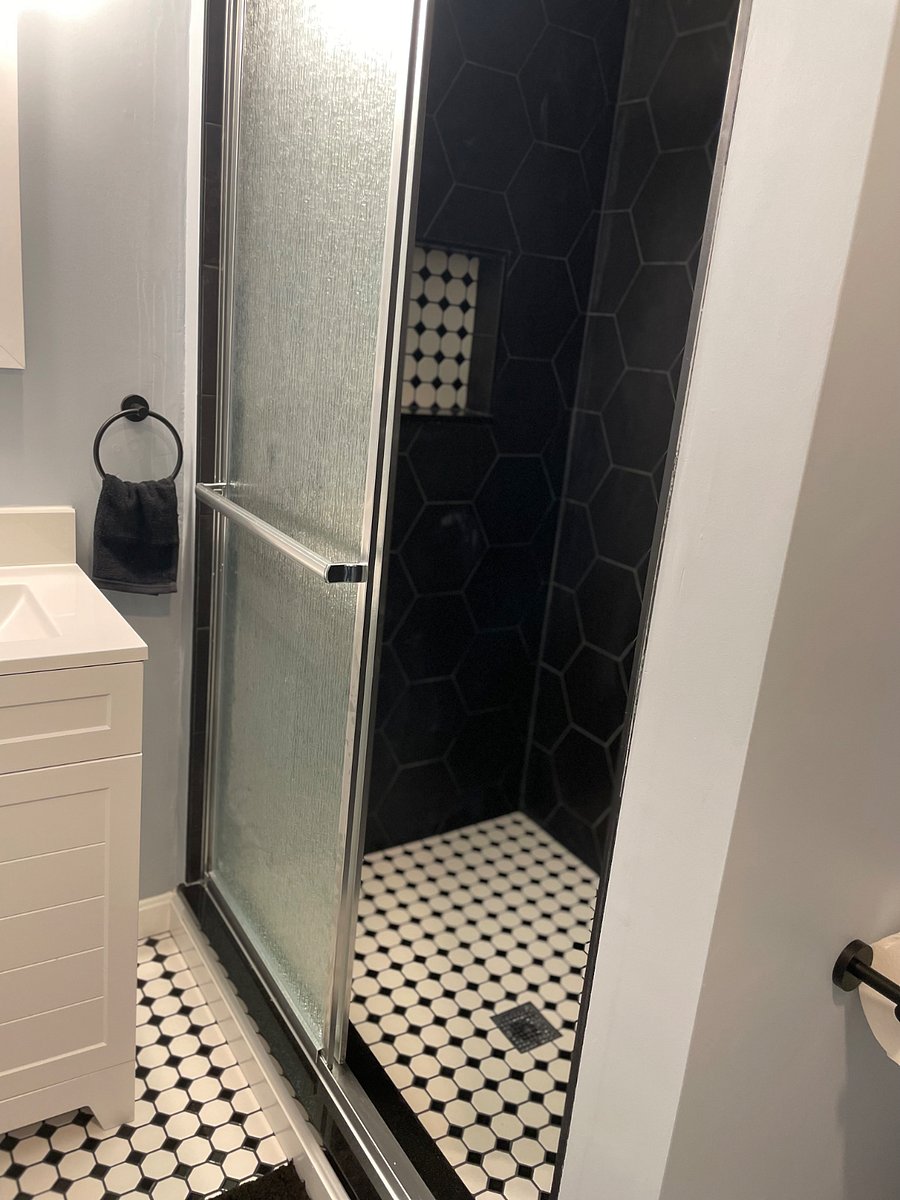 Good size standing shower 