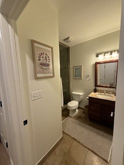 Second bathroom, including a steam shower