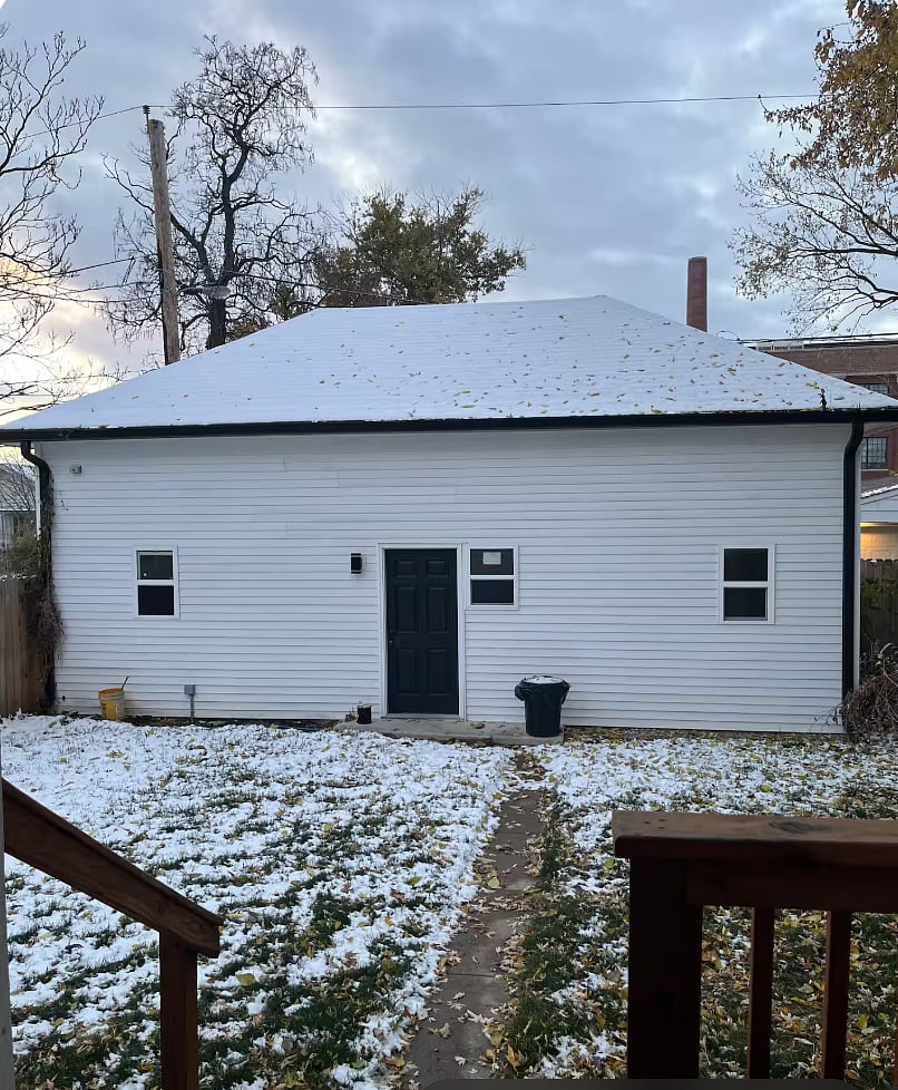 Garage behind the house