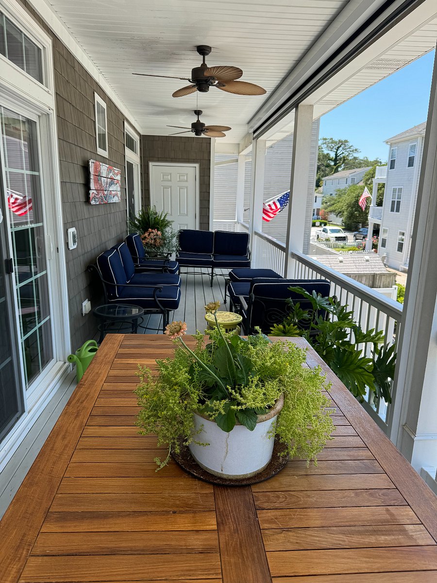 Covered deck off the kitchen.