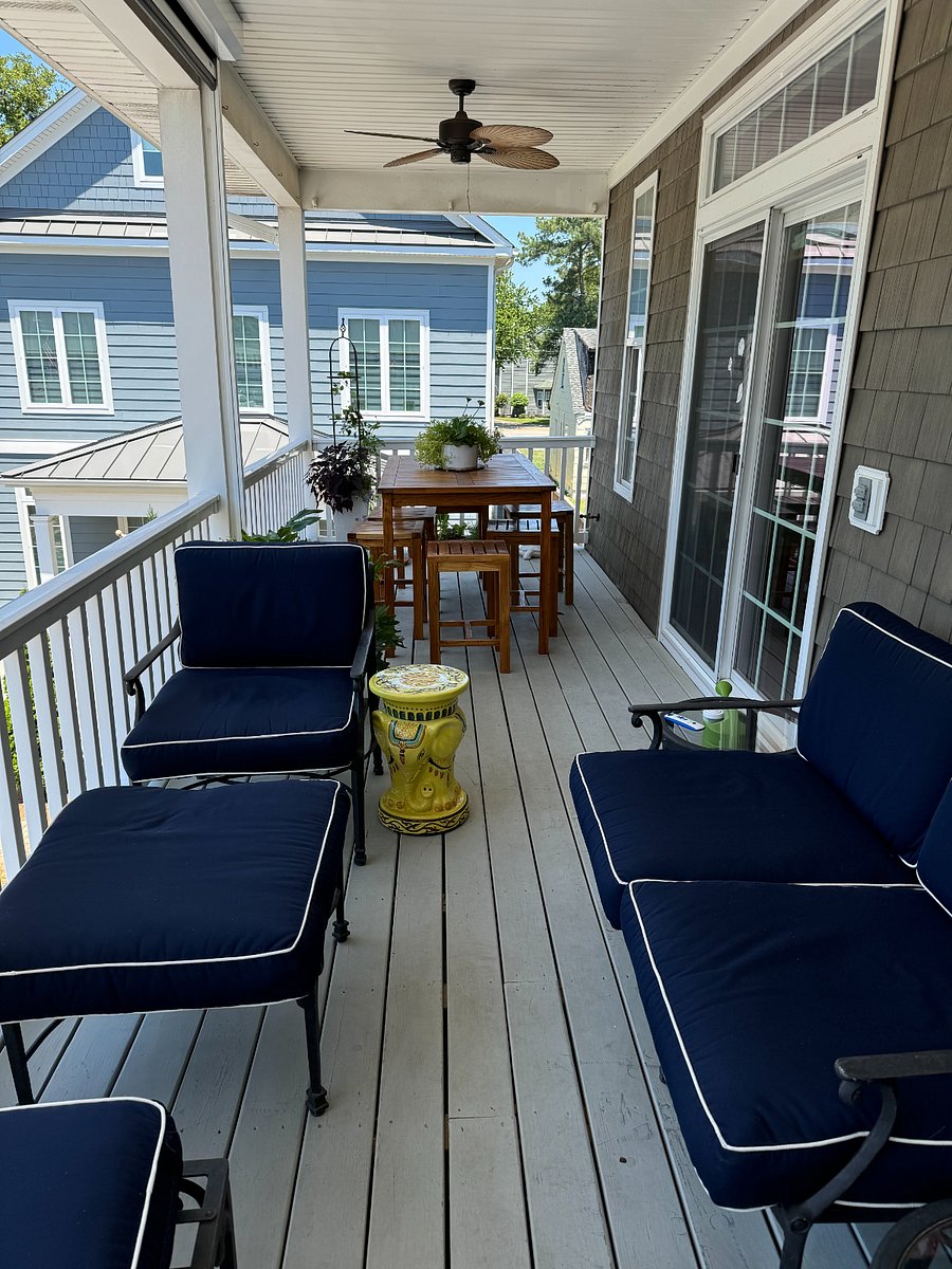 Another view of covered deck off the kitchen.