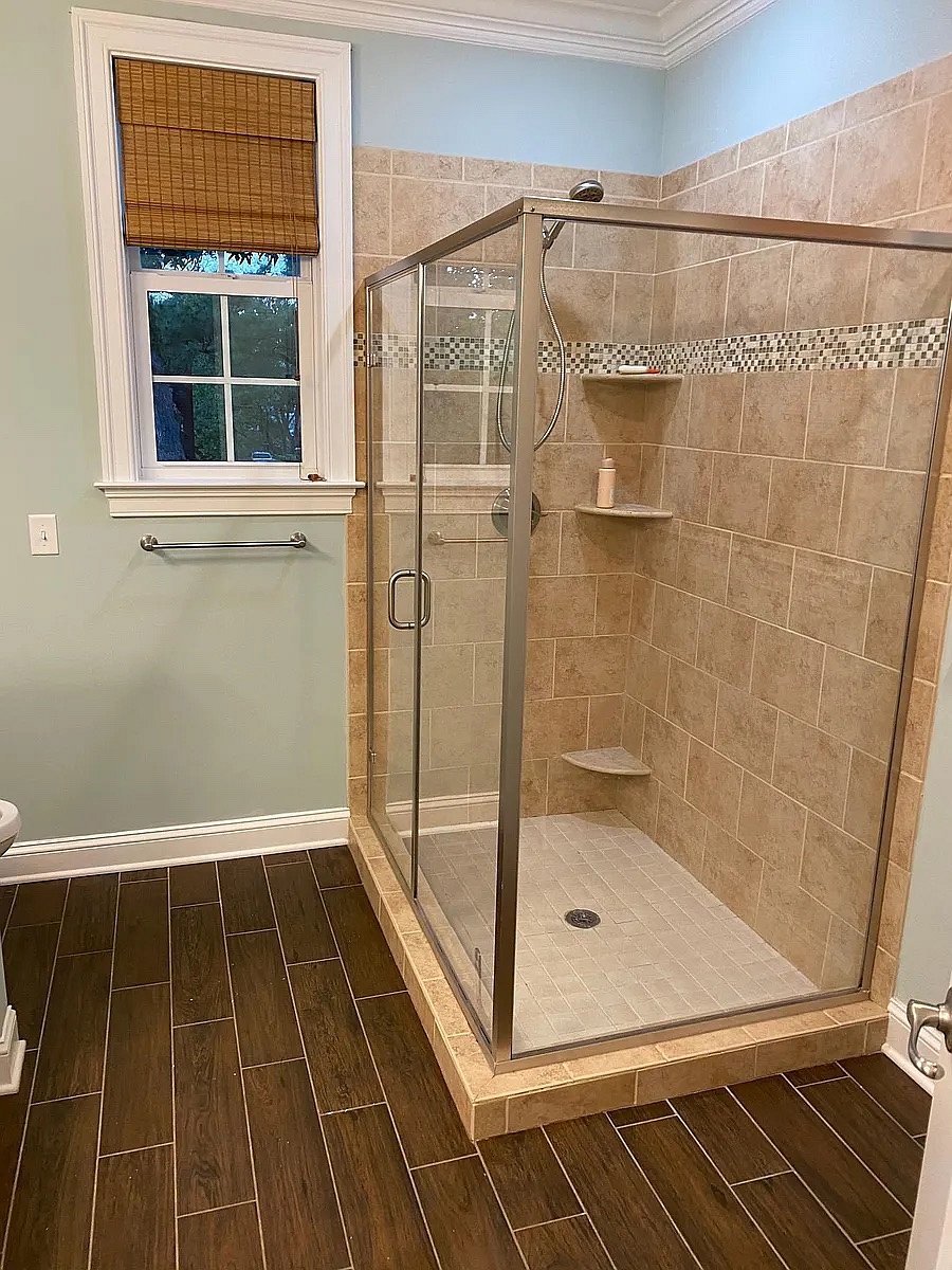 Master bathroom shower.