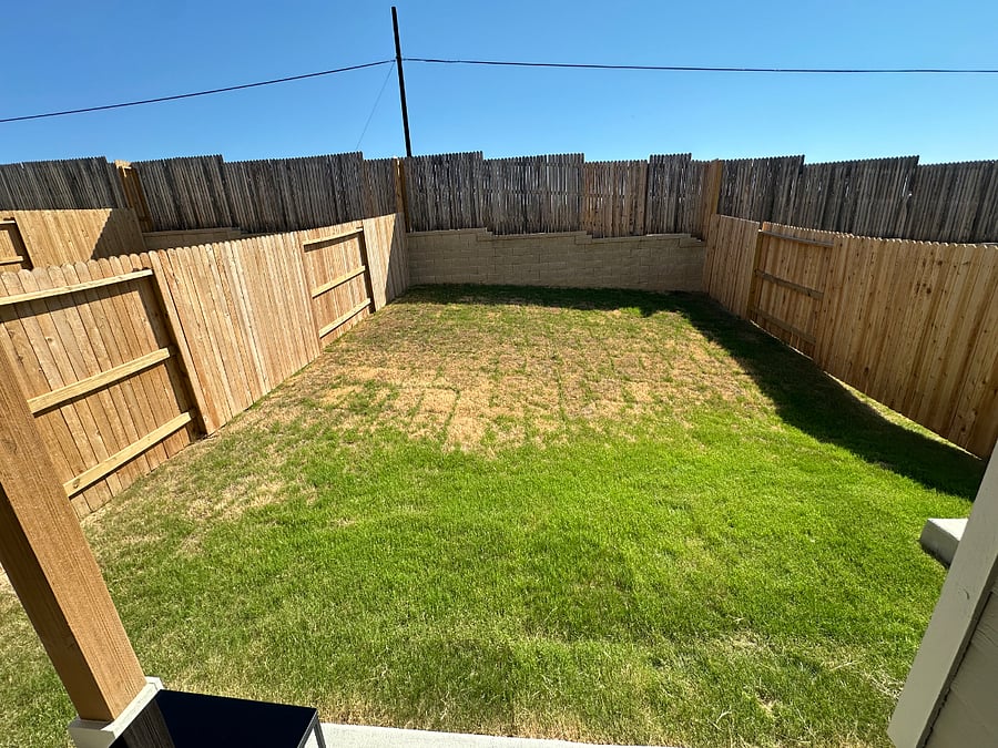 Small backyard.