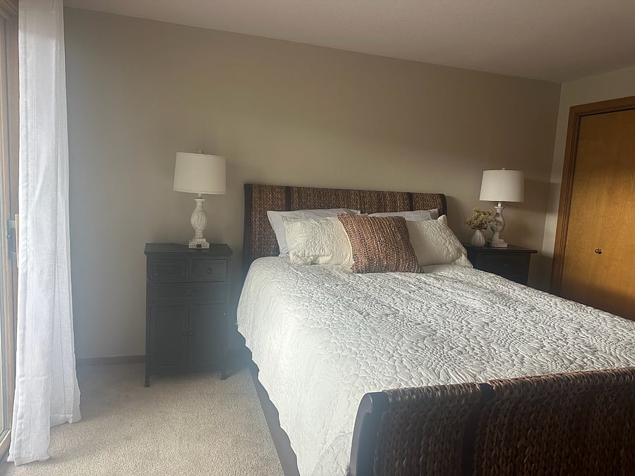 One of the two master bedrooms