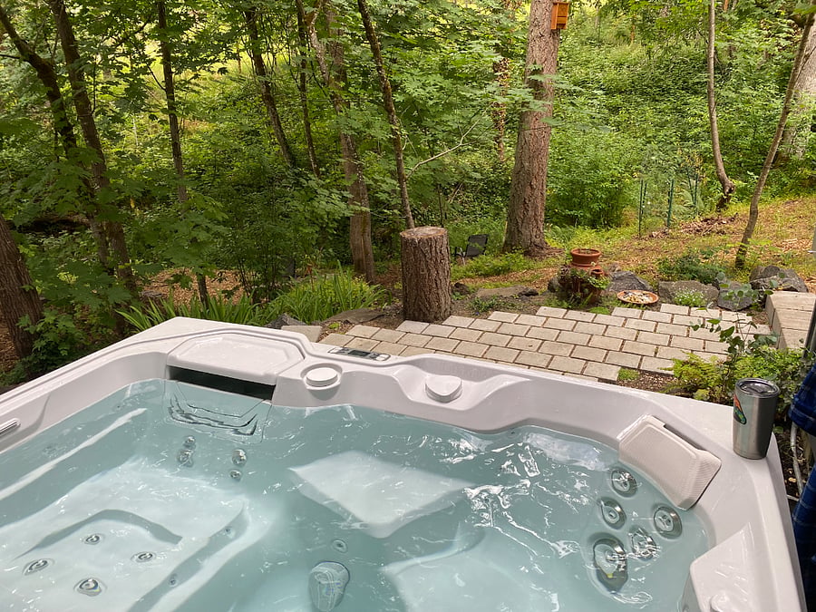 View from shared hot tub