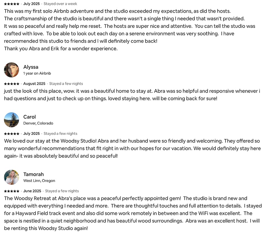 Reviews from another platform