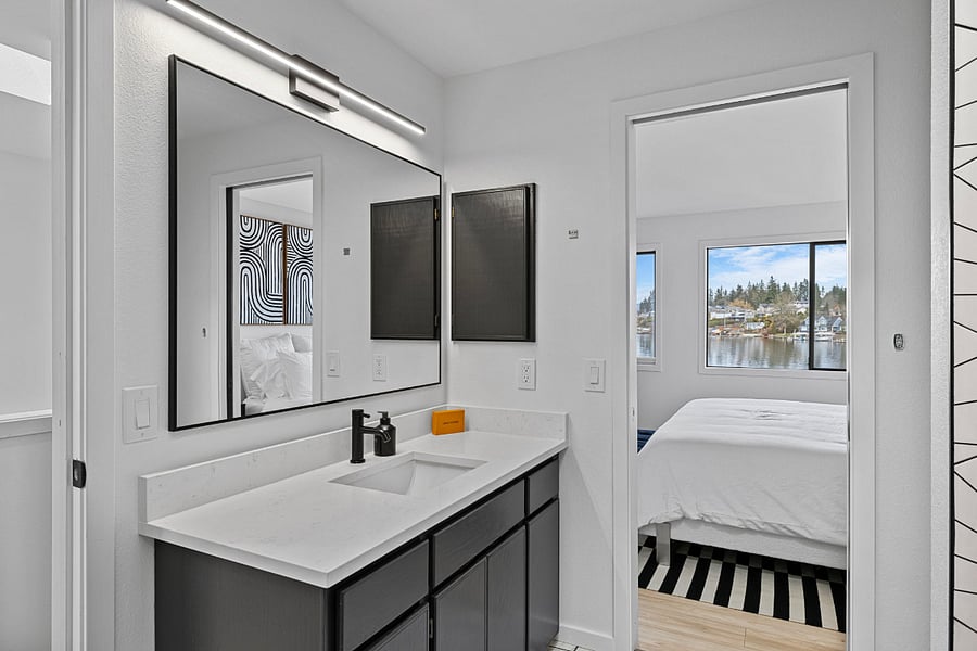 Bathroom off upper main bedroom.