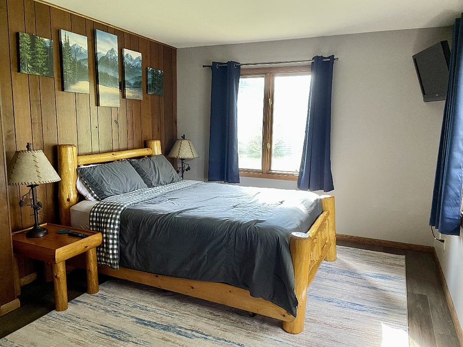 Bedroom with golf course view