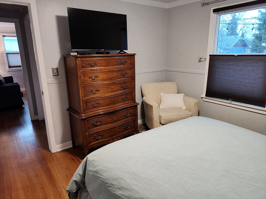 Upstairs queen Bedroom