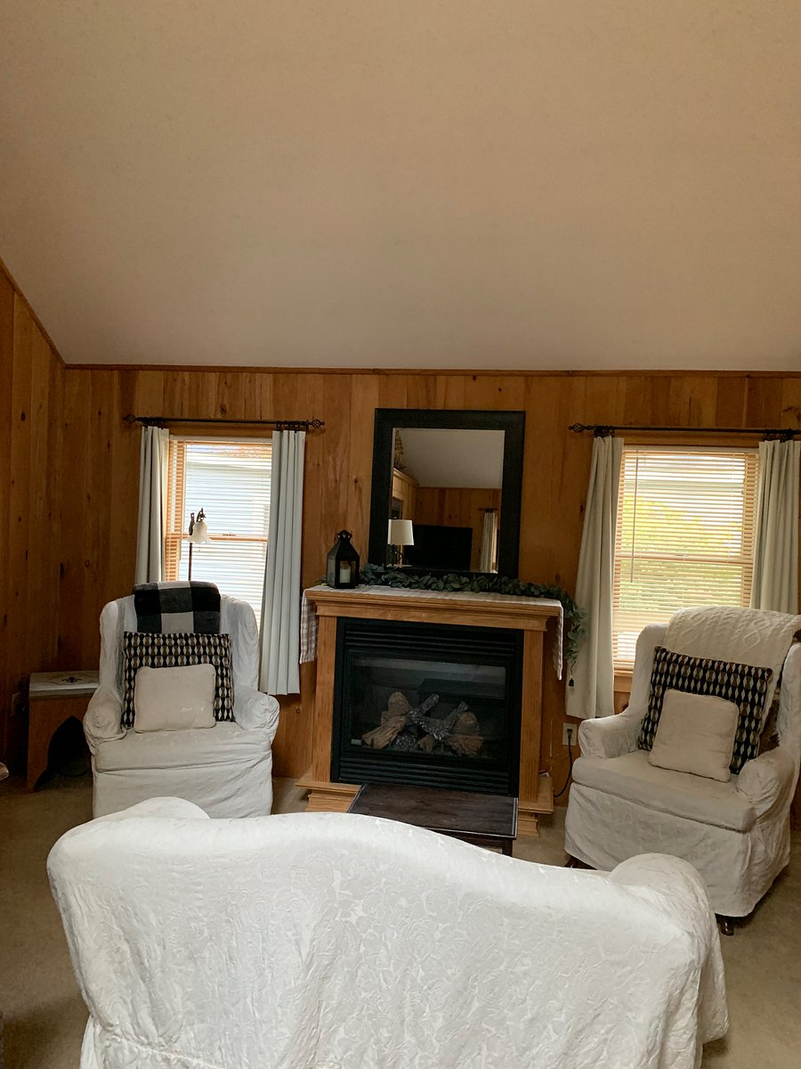 Family room with gas fireplace