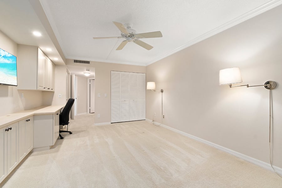 Empty master bedroom