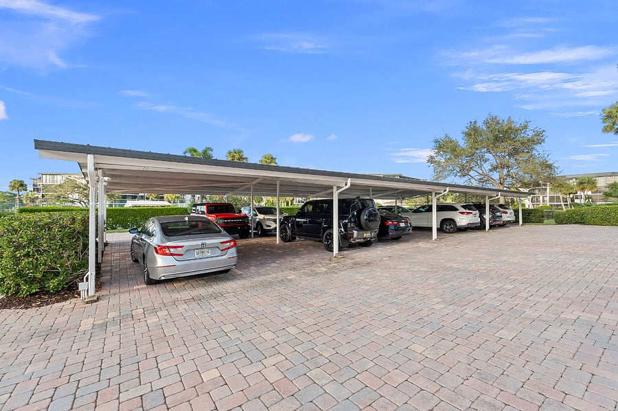 One covered parking spot