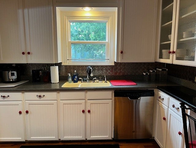 kitchen sink and dishwasher view