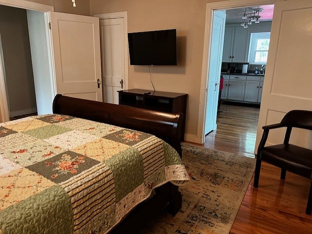 TV in primary bedroom