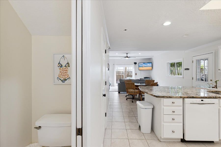 Half bath off of kitchen