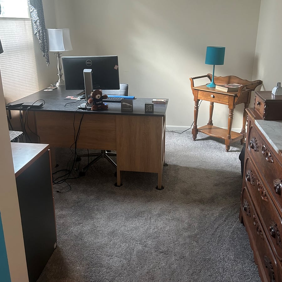 Office area with desk for you to use