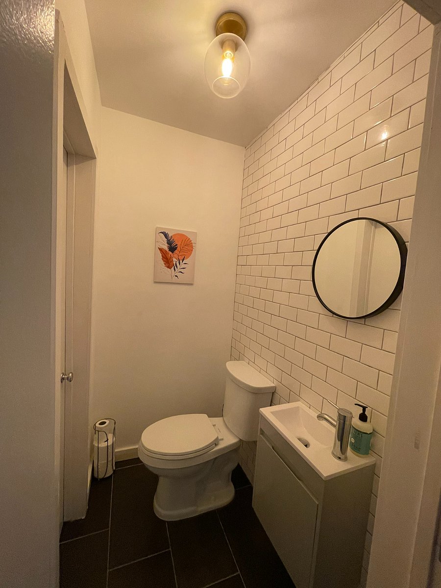 Half bath, perfect for your guests when you're having an intimate gathering.