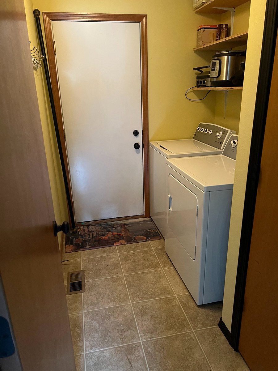 Kitchen Into Washer/Dryer Room