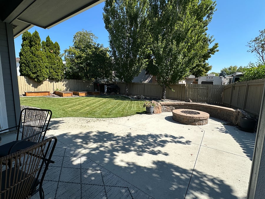 Back Yard, Garden Boxes, Fire Pit, Chicken Coop