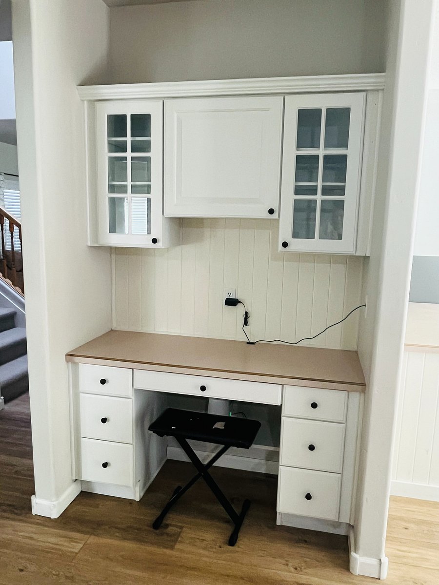 Built-In Computer Area Next to Kitchen