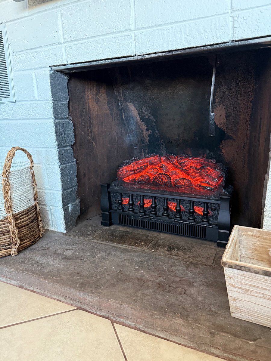 Cozy fireplace for cold nights. 