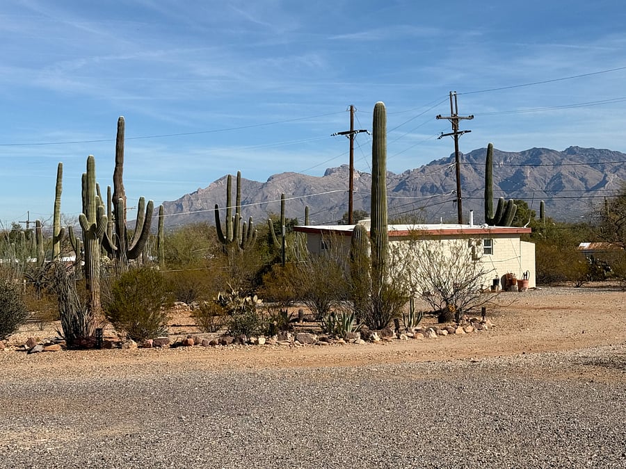 This is the back of the casita which faces away from the main house. 