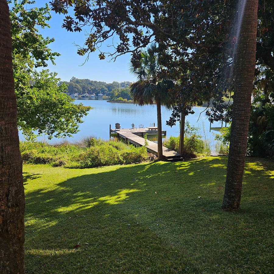 Water access from condominium pier.