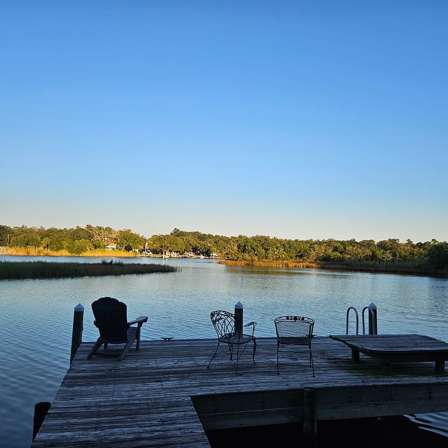 Access to Bayou Texar from your pier