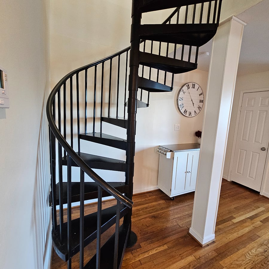 Spiral Staircase leading to bedrooms