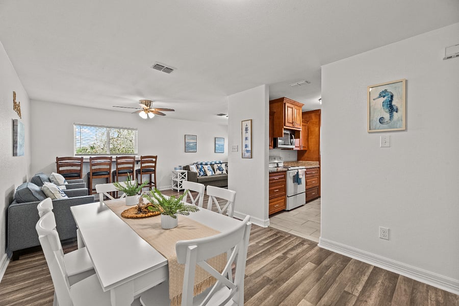 dining area and sitting area