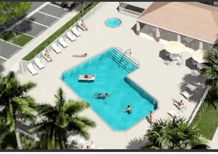 Community pool and hot tub