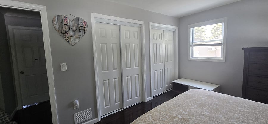 Master bedroom closets