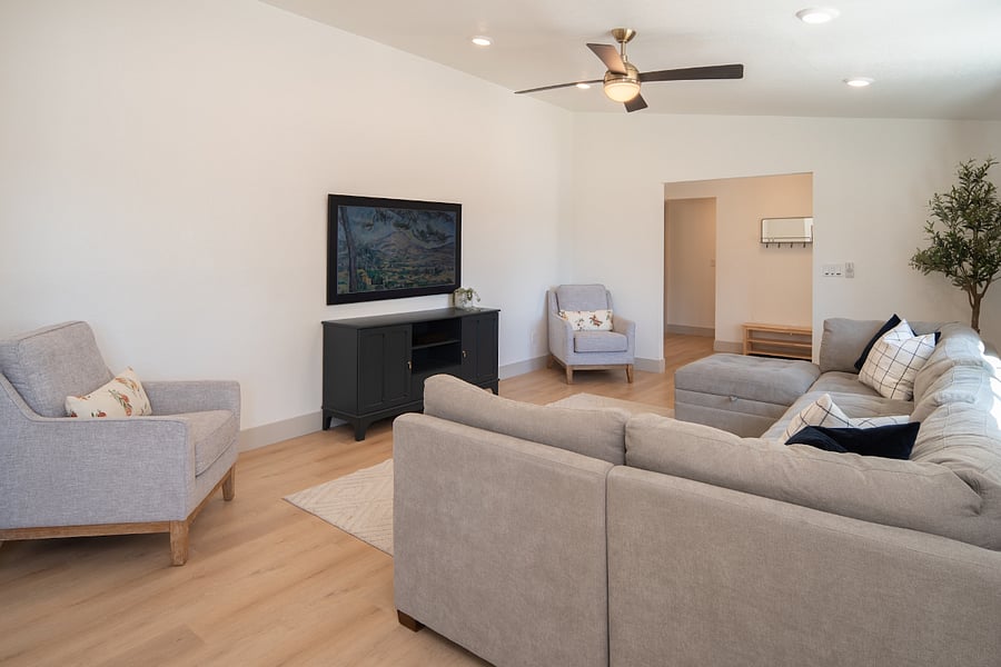 65' Samsung "The Frame" gallery Smart TV.