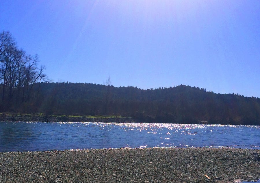 Private beach for fishing, wading and swimming