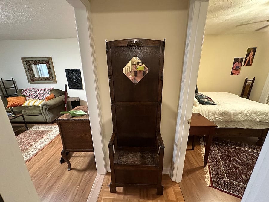 Solid interior exterior door separates my space from yours.