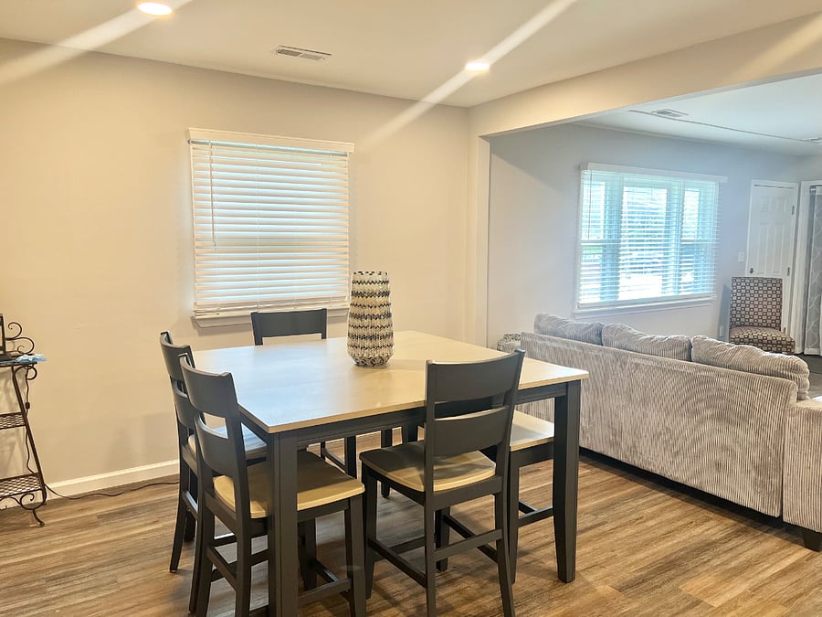 Dining table seats eight