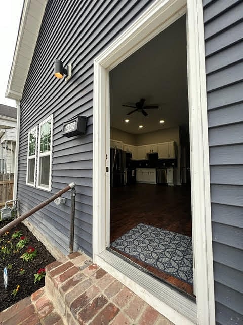 Welcome in to an open living room and kitchen