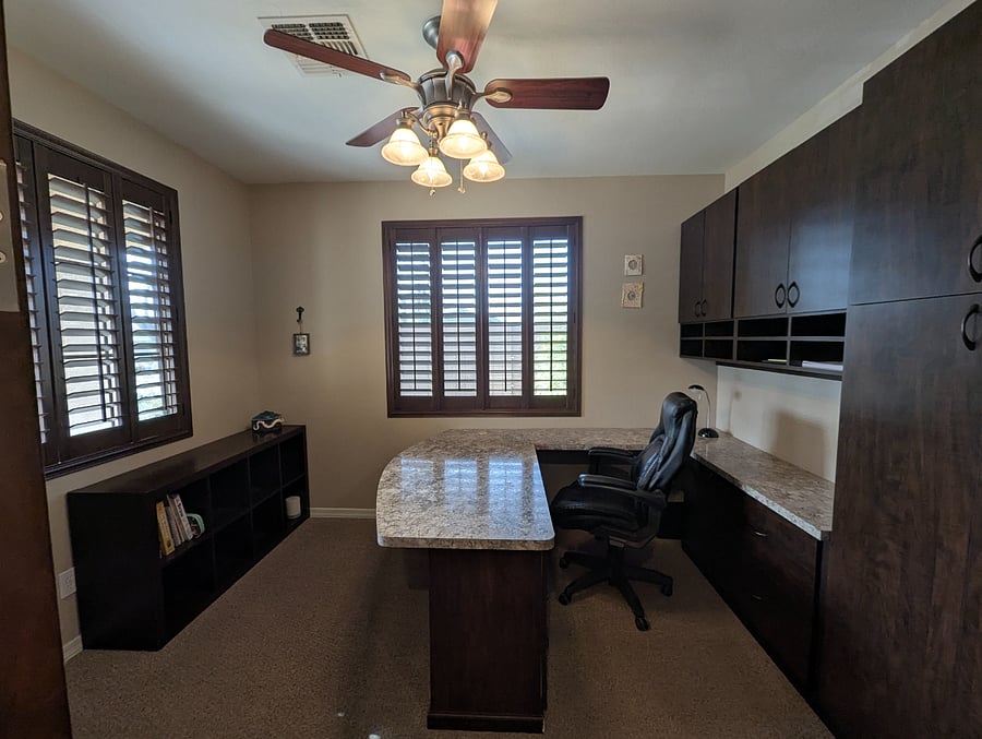 Private office with french doors