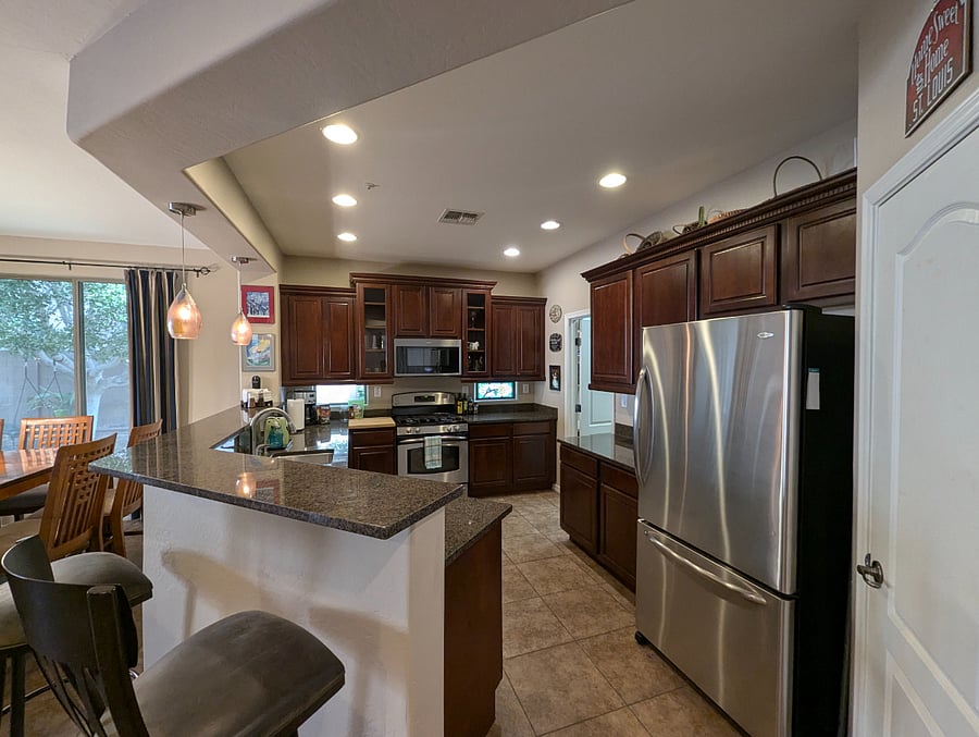 Kitchen with open floor plan