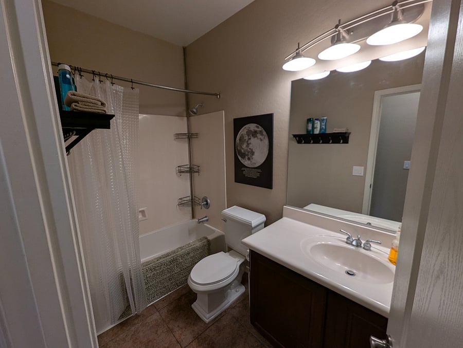 Full bathroom with tub