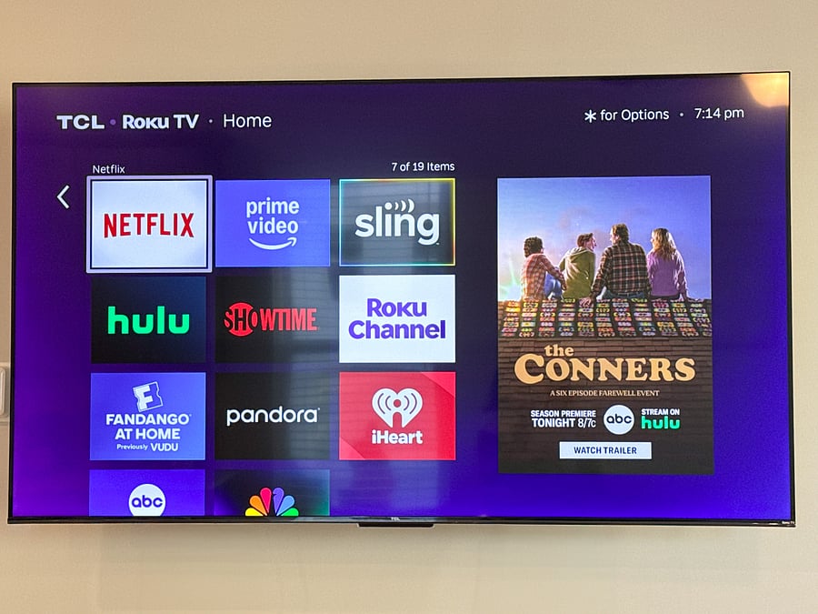 Smart TV with access to streaming services, perfect for movie nights or catching up on your favorite shows
