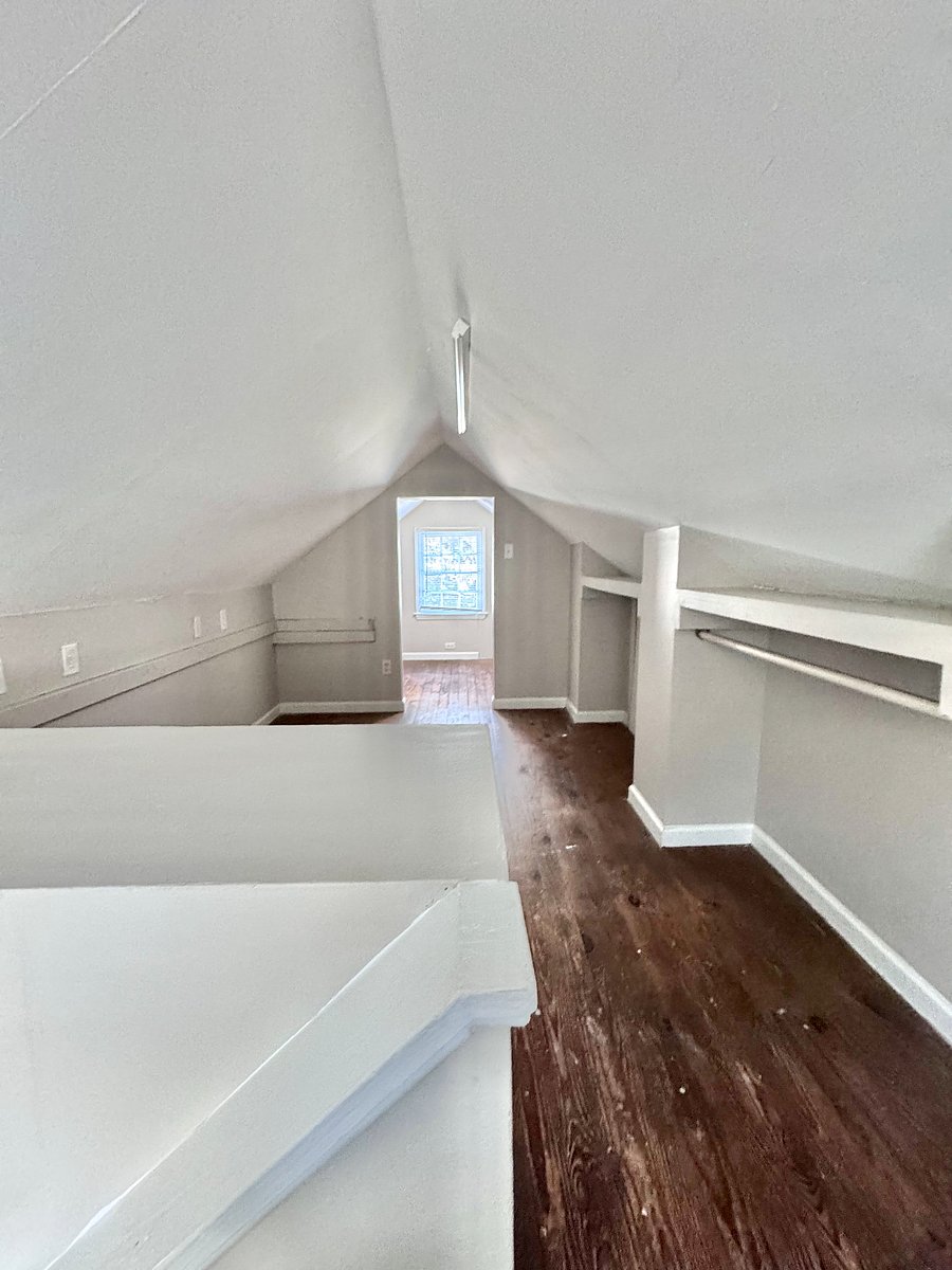 Large walk in upstairs storage area 