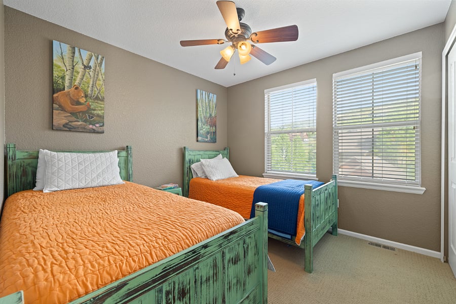 Twin beds on the third floor