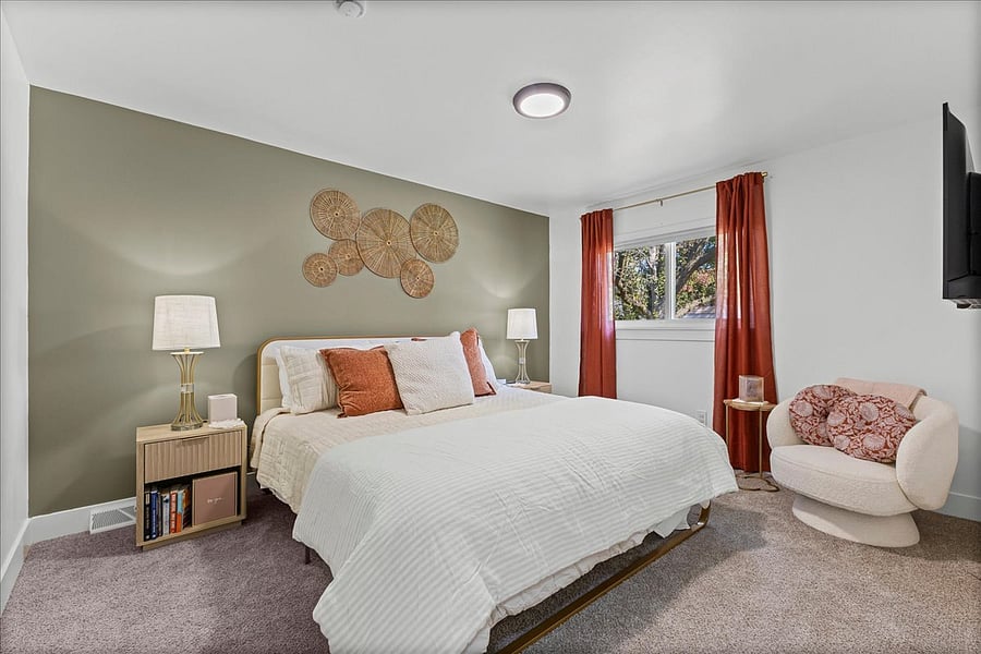 King Bedroom is spacious and inviting.