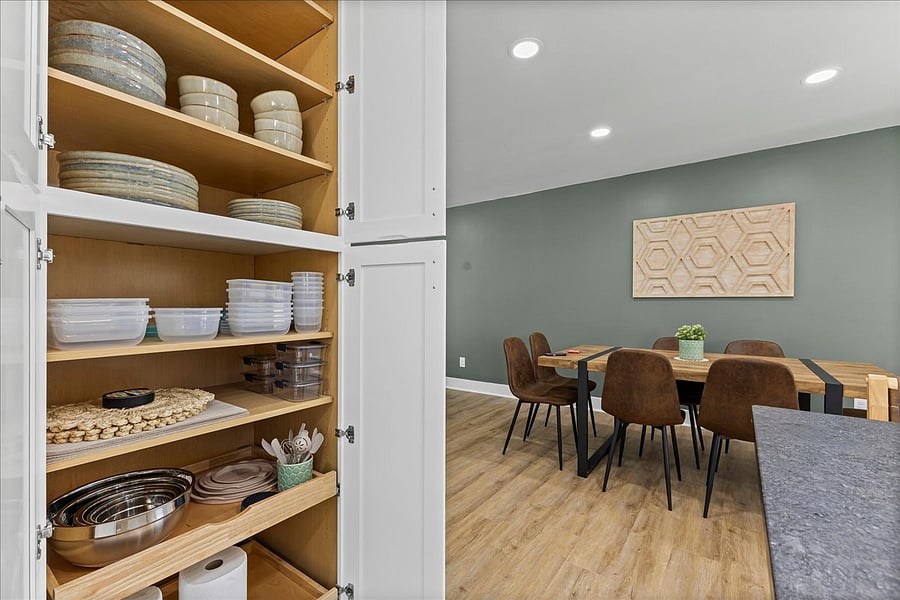 Plates, bowls, storage dishes, pizza stone and baking utensils