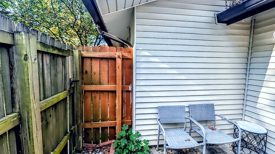 BDRM # 1- Private patio area w/ entry gate.