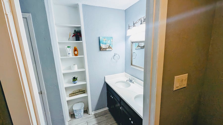 BTH # 1- Vanity & storage area