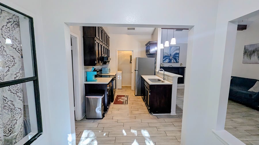 Galley Kitchen from Patio Doors