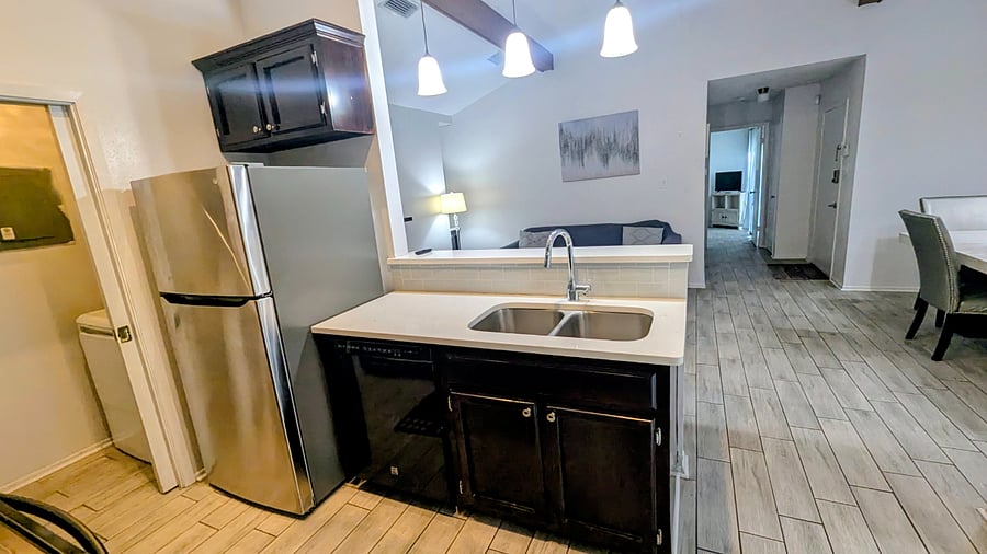Kitchen-Sink Wall w/ Full Sized Fridge